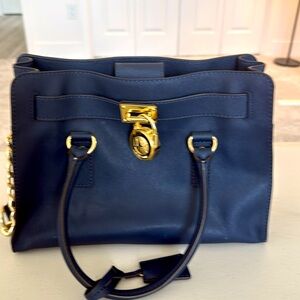 Michael Kors Purse Navy Gold Chain